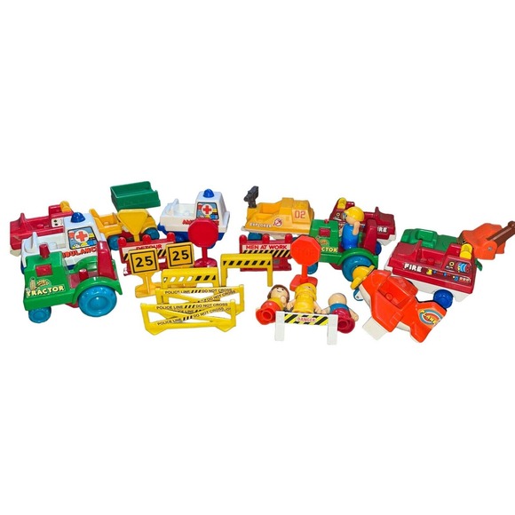 Playmates Other - Vintage Unimax / Lil Playmates Figures People Toy Vehicles Lot Hong Kong